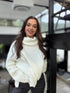 ELYNDI extended wool sweater - white